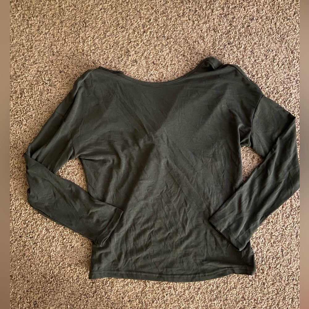 SHEIN Green Long Sleeve Shirt